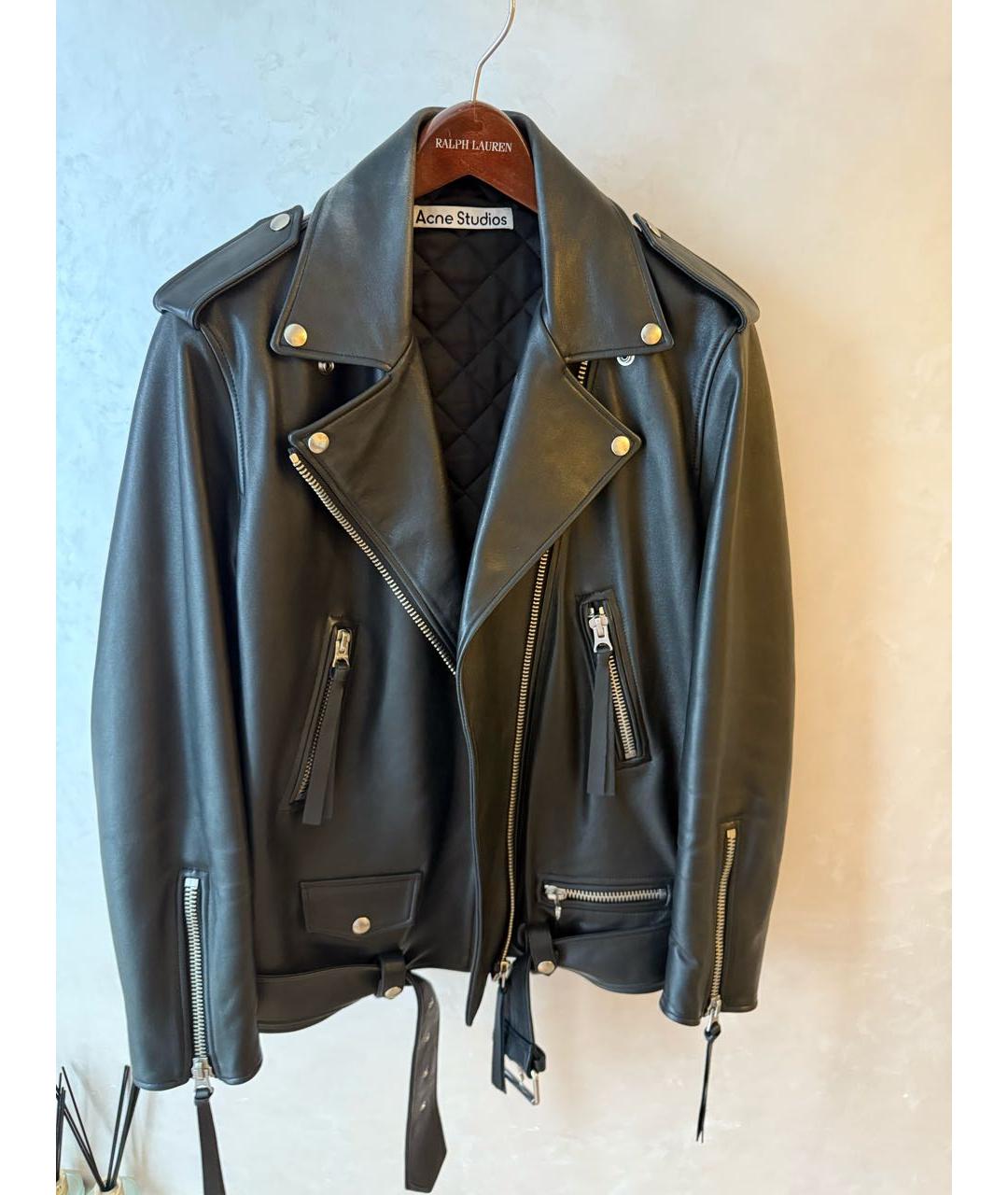 ACNE STUDIOS Черная кожаная куртка, фото 6