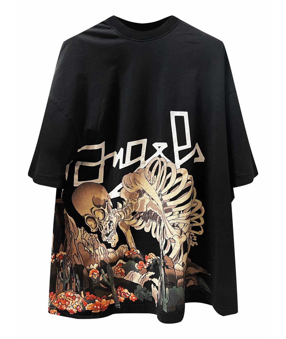 PALM ANGELS Черная хлопковая футболка, фото 1