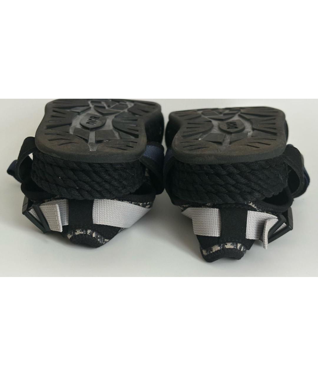 CHRISTIAN DIOR Черные текстильные сандалии, фото 8