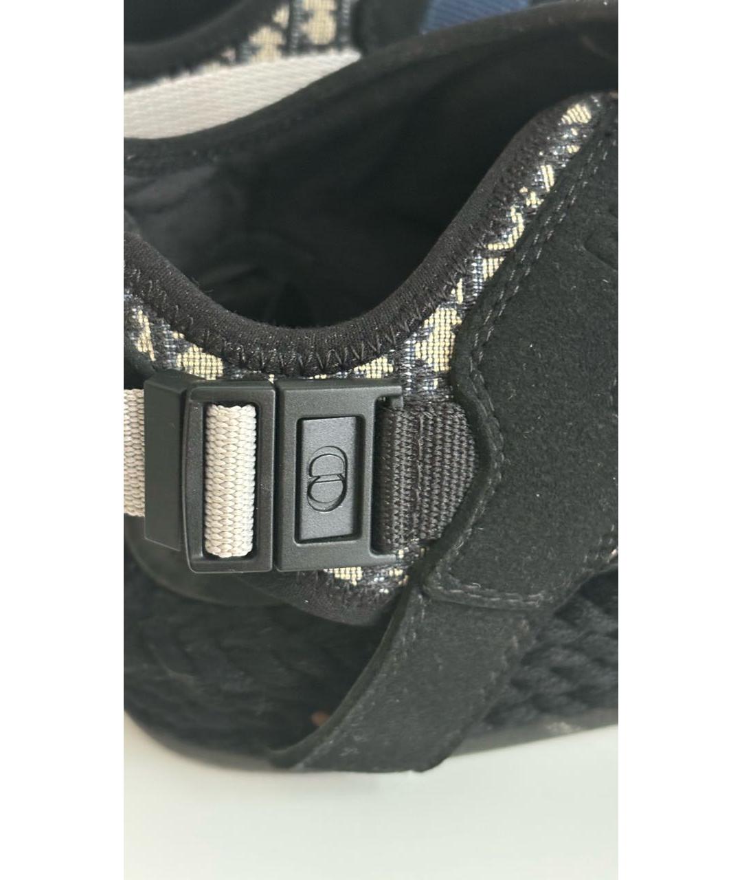 CHRISTIAN DIOR Черные текстильные сандалии, фото 6