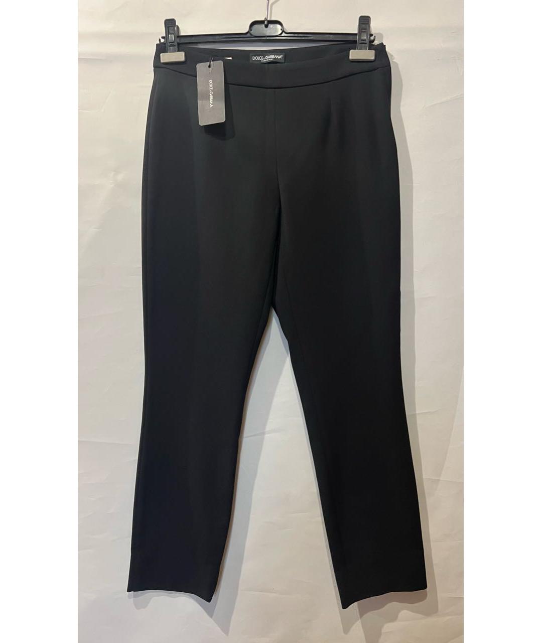 DOLCE&GABBANA Черные шерстяные брюки узкие, фото 2