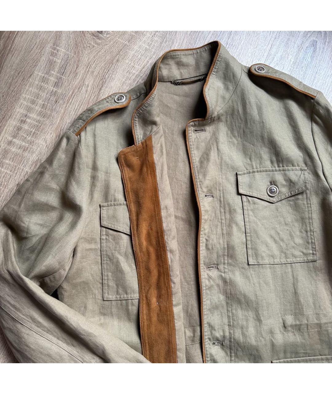 DOLCE&GABBANA Бежевая льняная куртка, фото 7
