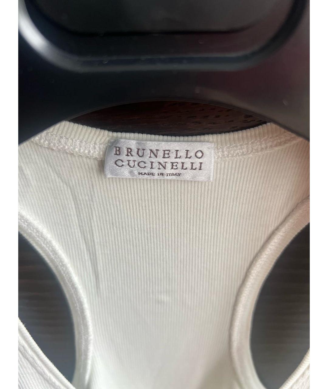 BRUNELLO CUCINELLI Белая майка, фото 2