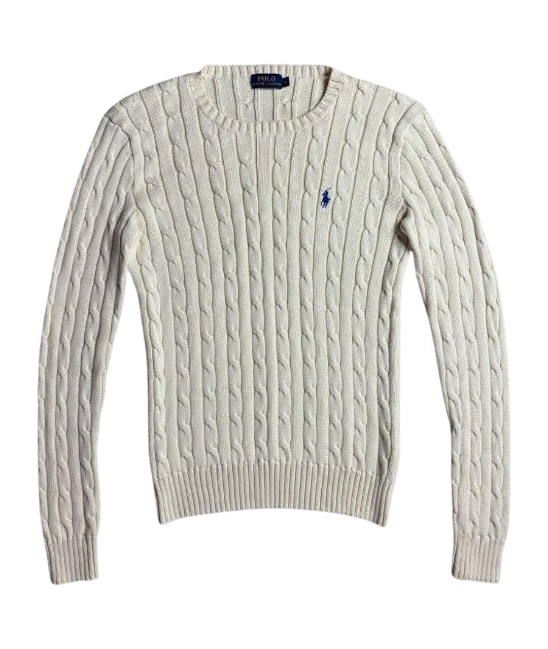 POLO RALPH LAUREN Бежевый хлопковый джемпер / свитер, фото 1