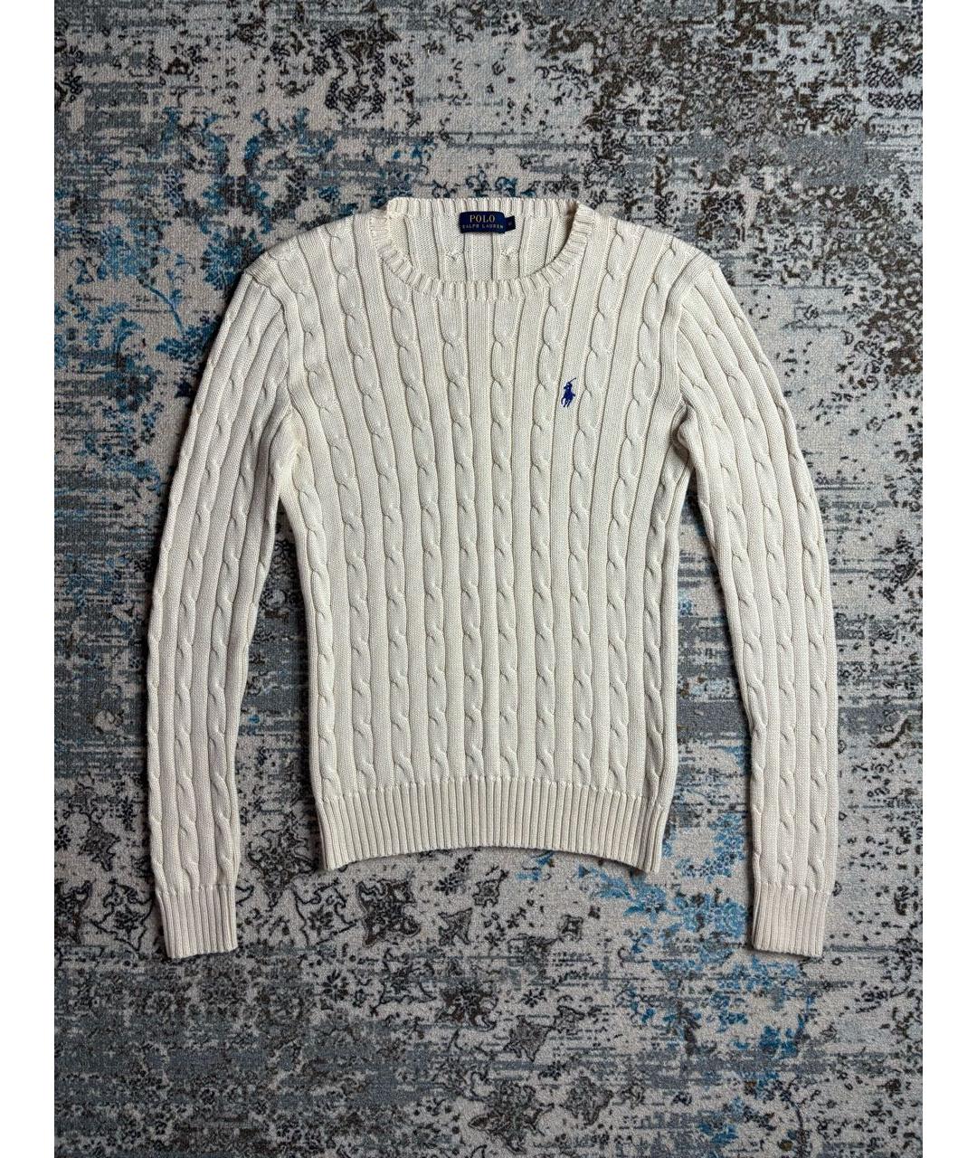 POLO RALPH LAUREN Бежевый хлопковый джемпер / свитер, фото 5