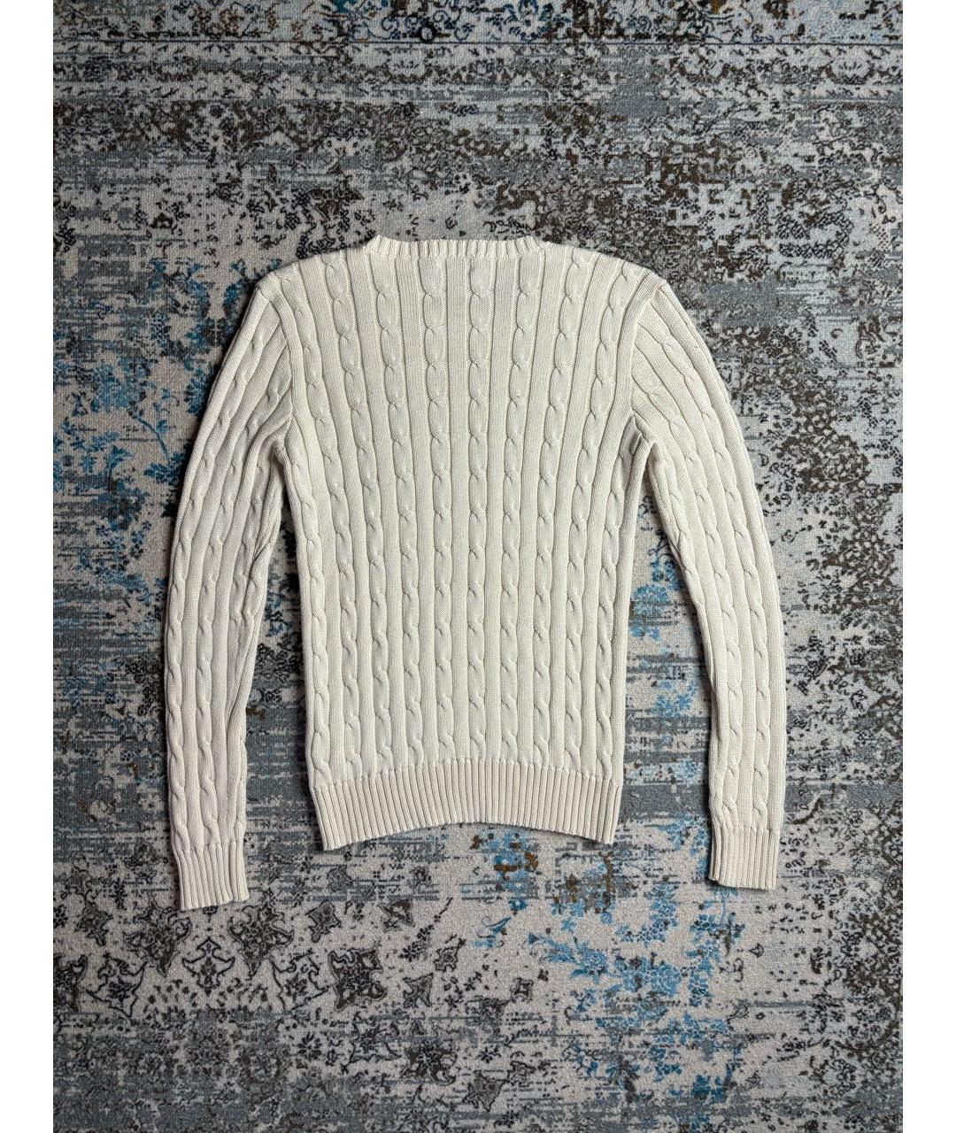 POLO RALPH LAUREN Бежевый хлопковый джемпер / свитер, фото 2