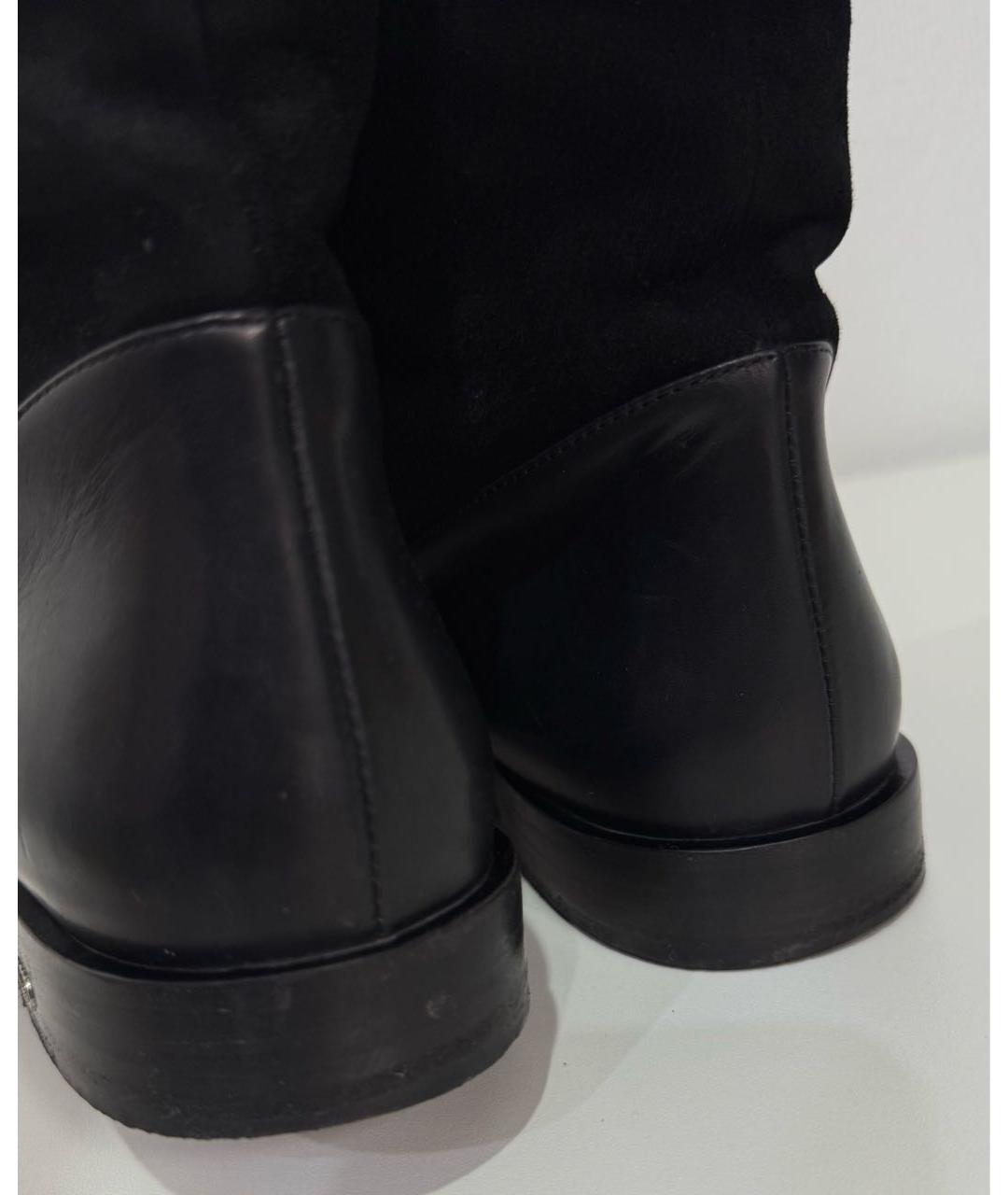 CHRISTIAN DIOR Черные замшевые сапоги, фото 7