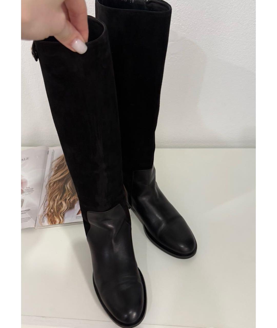 CHRISTIAN DIOR Черные замшевые сапоги, фото 8