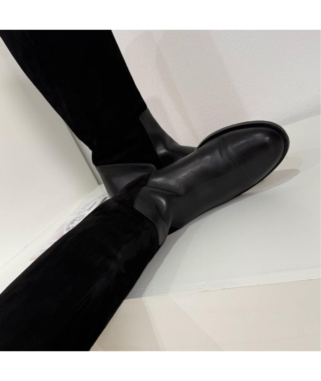 CHRISTIAN DIOR Черные замшевые сапоги, фото 3
