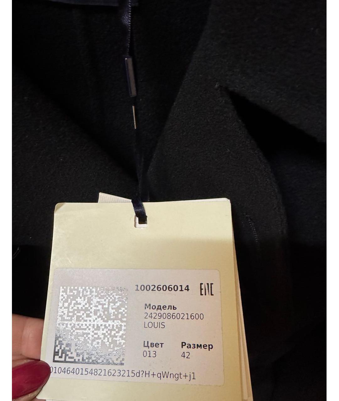 'S MAX MARA Черное шерстяное пальто, фото 6