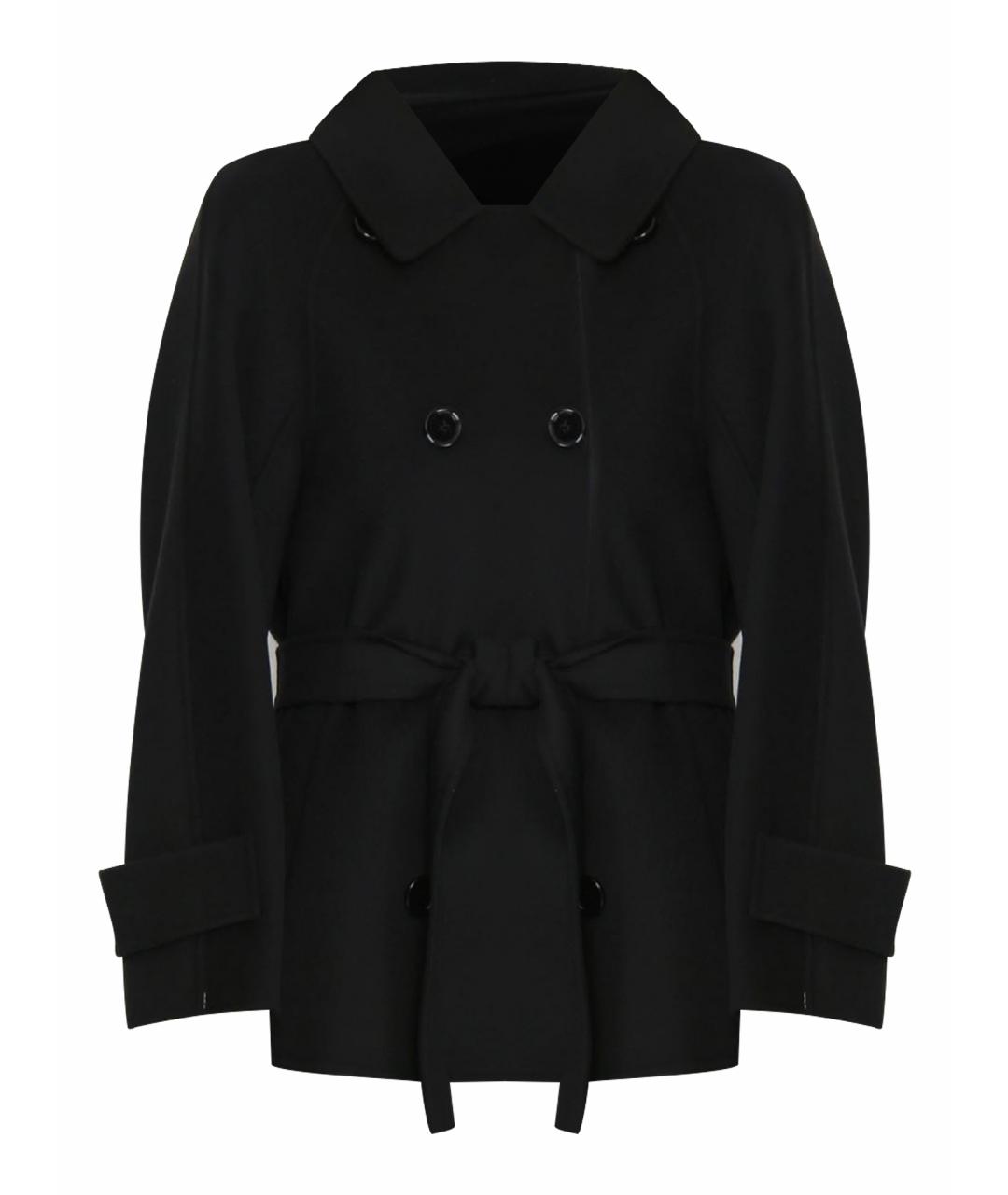 'S MAX MARA Черное шерстяное пальто, фото 1