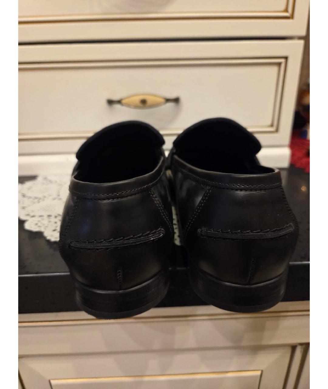 JIMMY CHOO Черные кожаные лоферы, фото 4