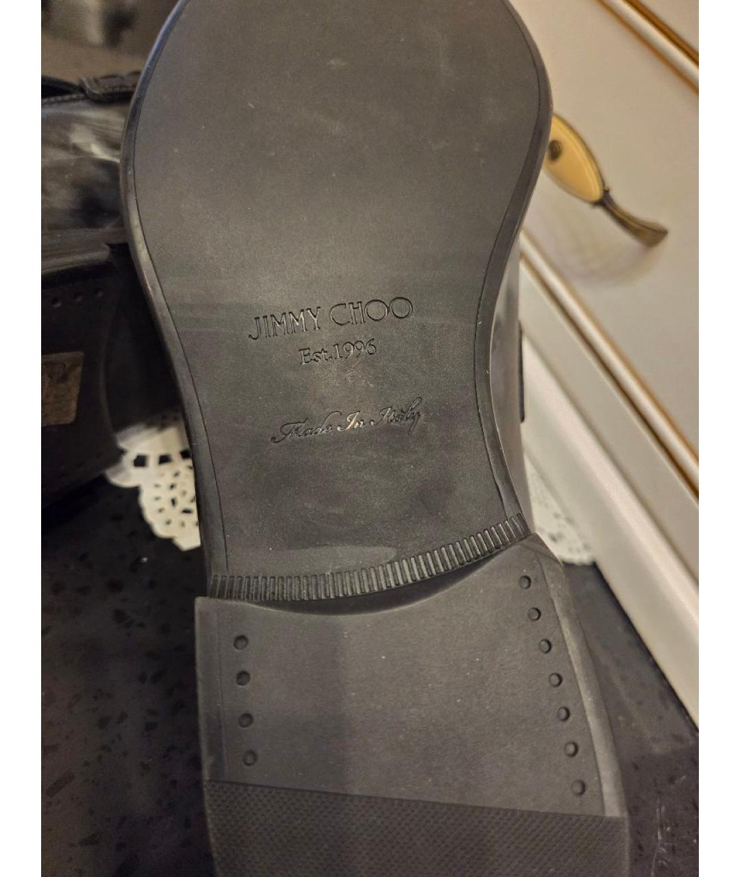 JIMMY CHOO Черные кожаные лоферы, фото 5