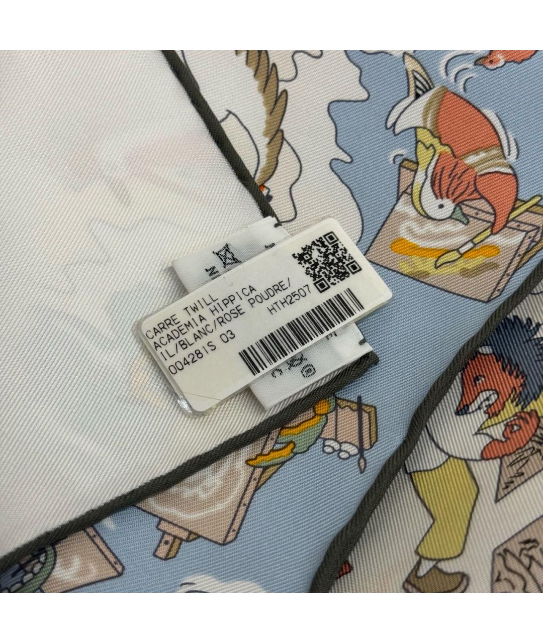 HERMES Мульти шелковый платок, фото 6