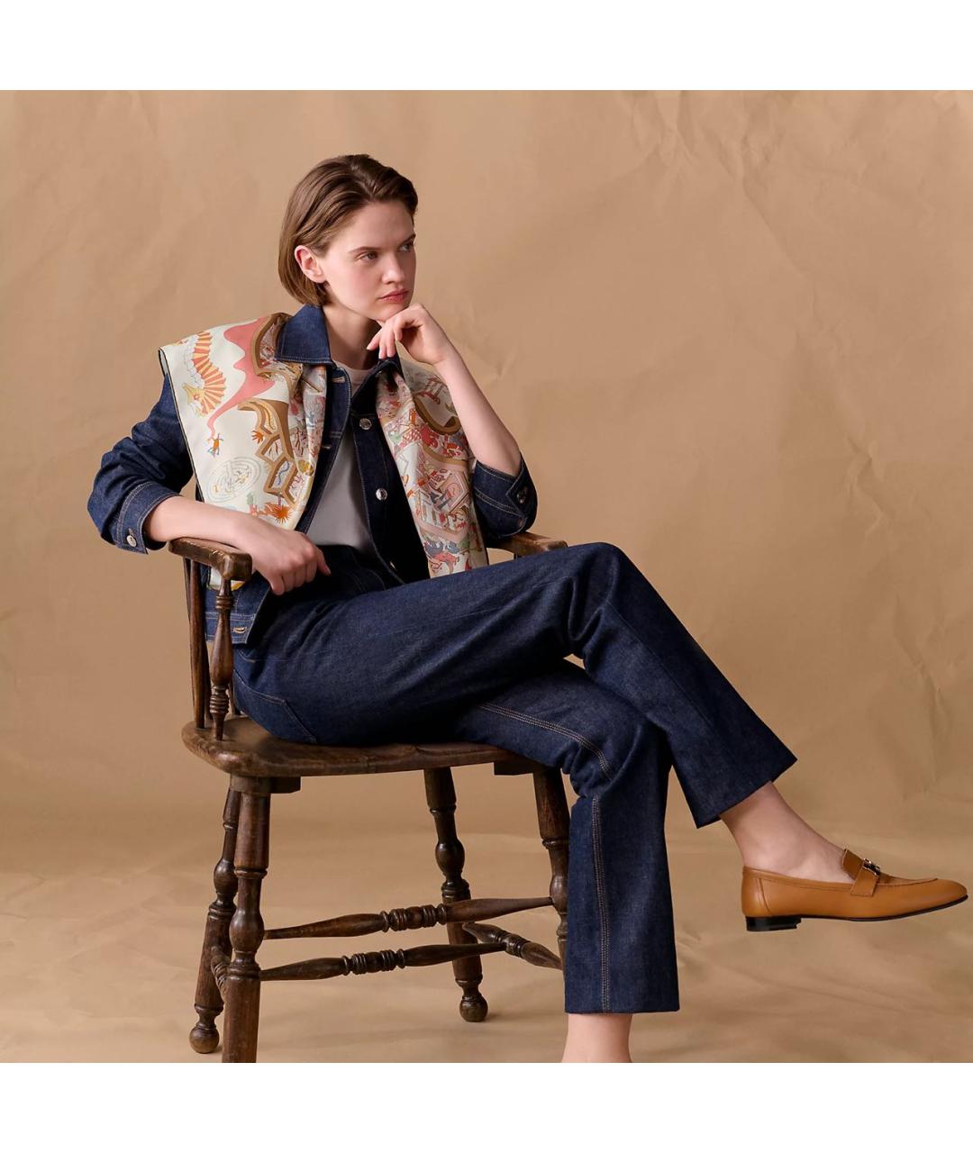 HERMES Мульти шелковый платок, фото 7