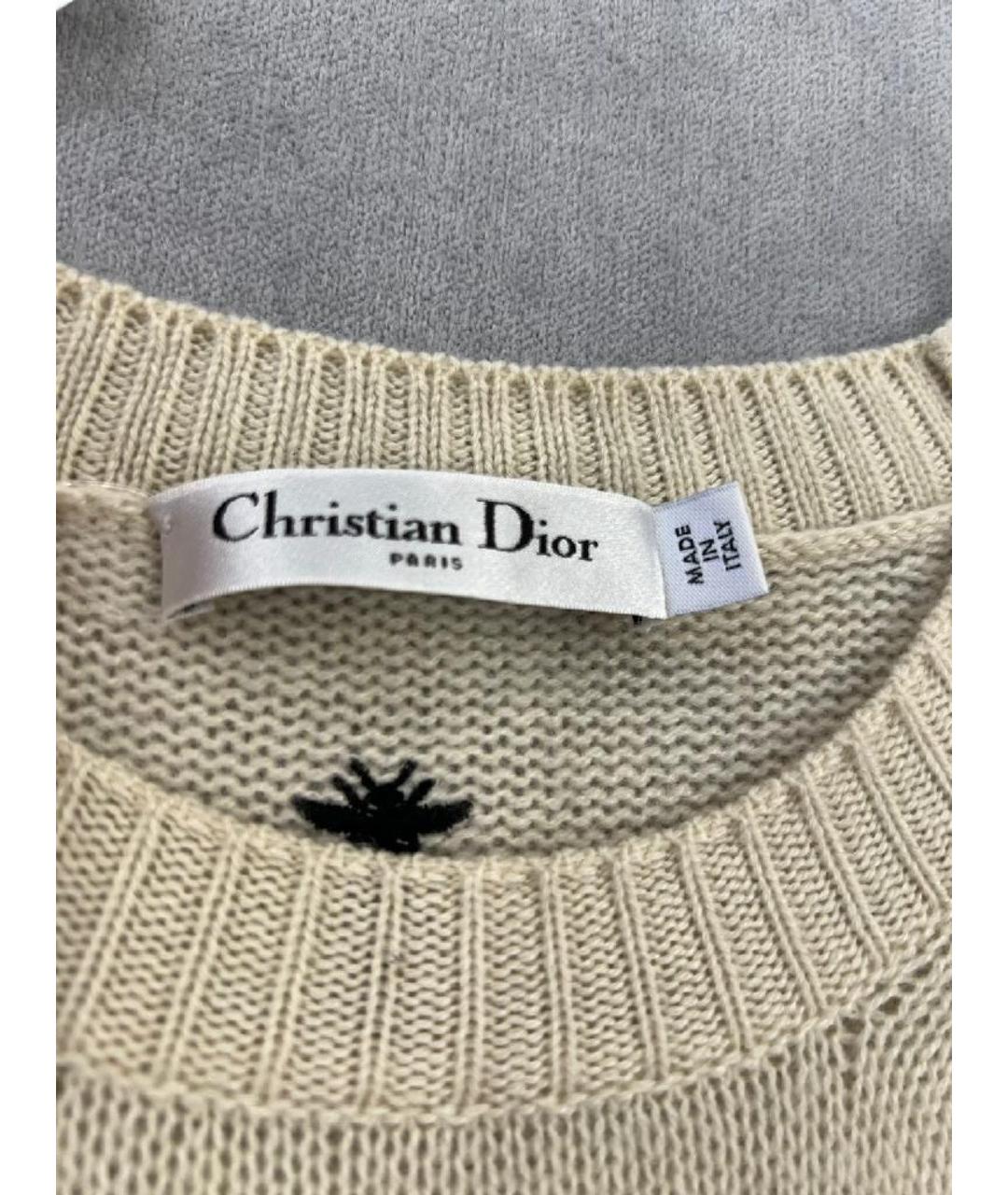CHRISTIAN DIOR Бежевый джемпер / свитер, фото 4