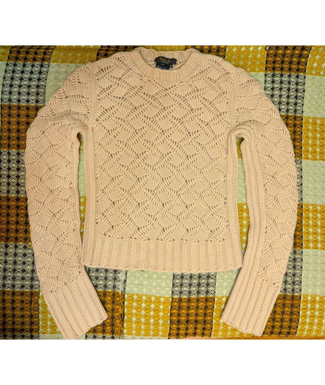 LORO PIANA Бежевый кашемировый джемпер / свитер, фото 5