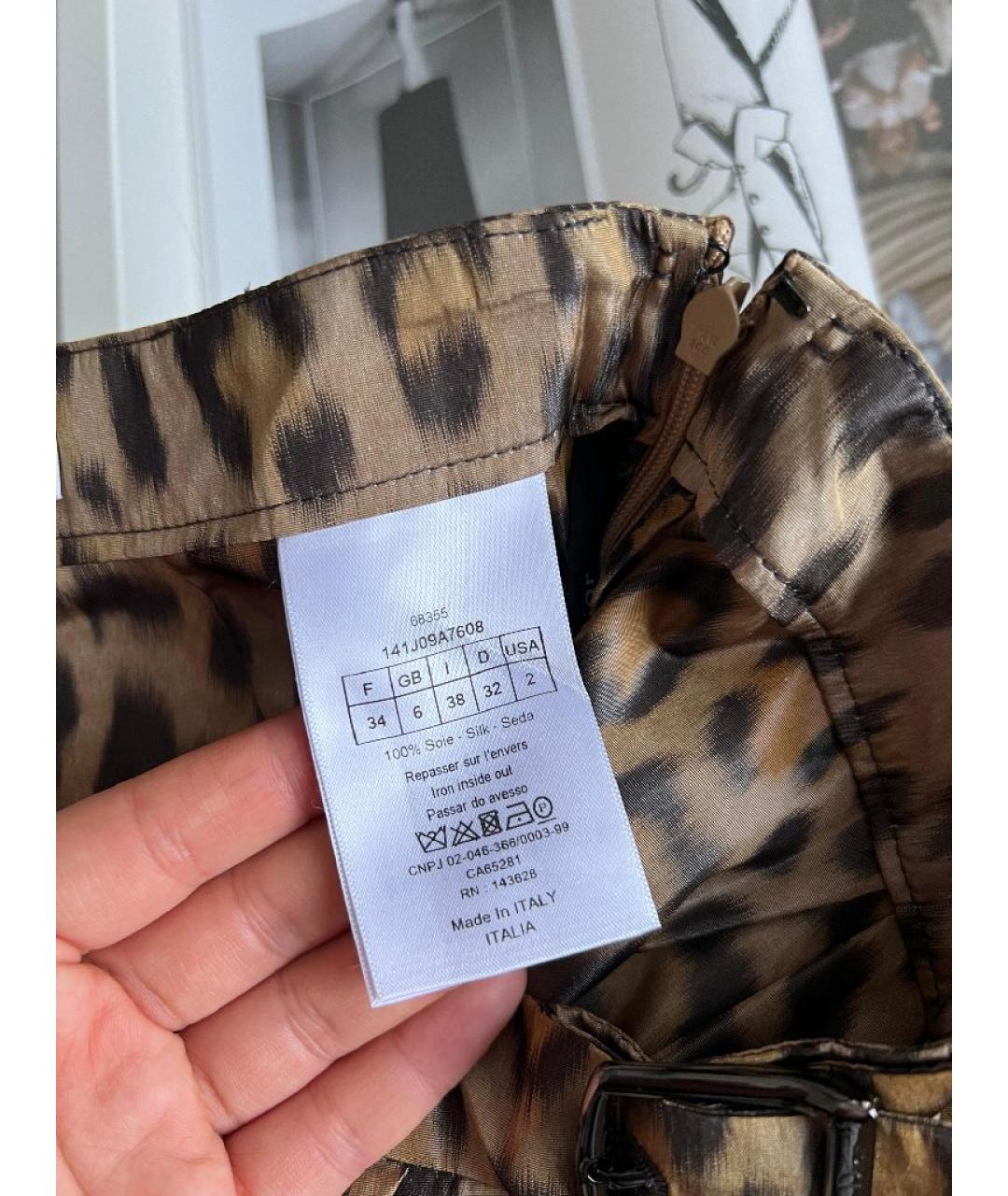 CHRISTIAN DIOR Коричневая юбка макси, фото 4