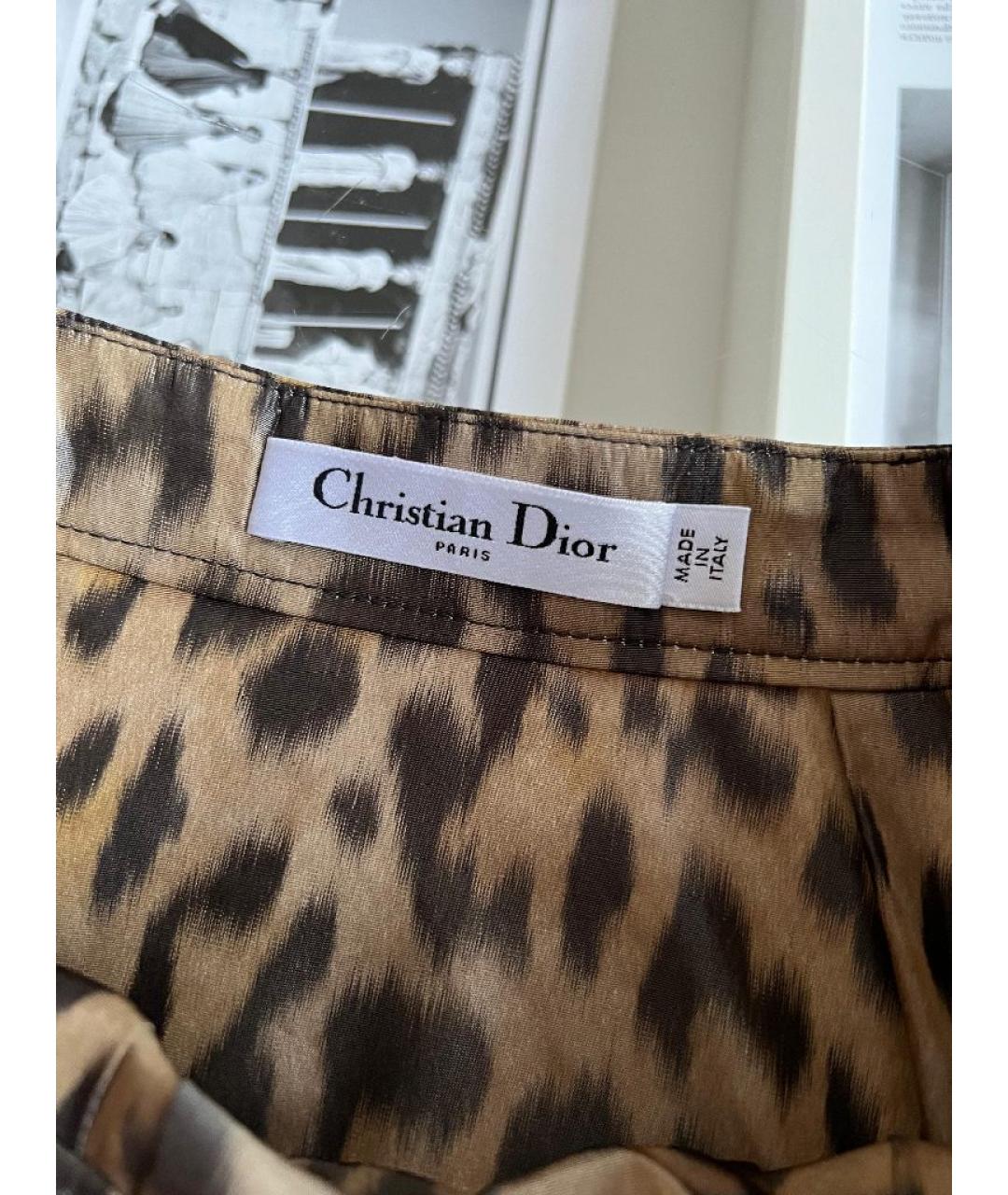 CHRISTIAN DIOR Коричневая юбка макси, фото 3