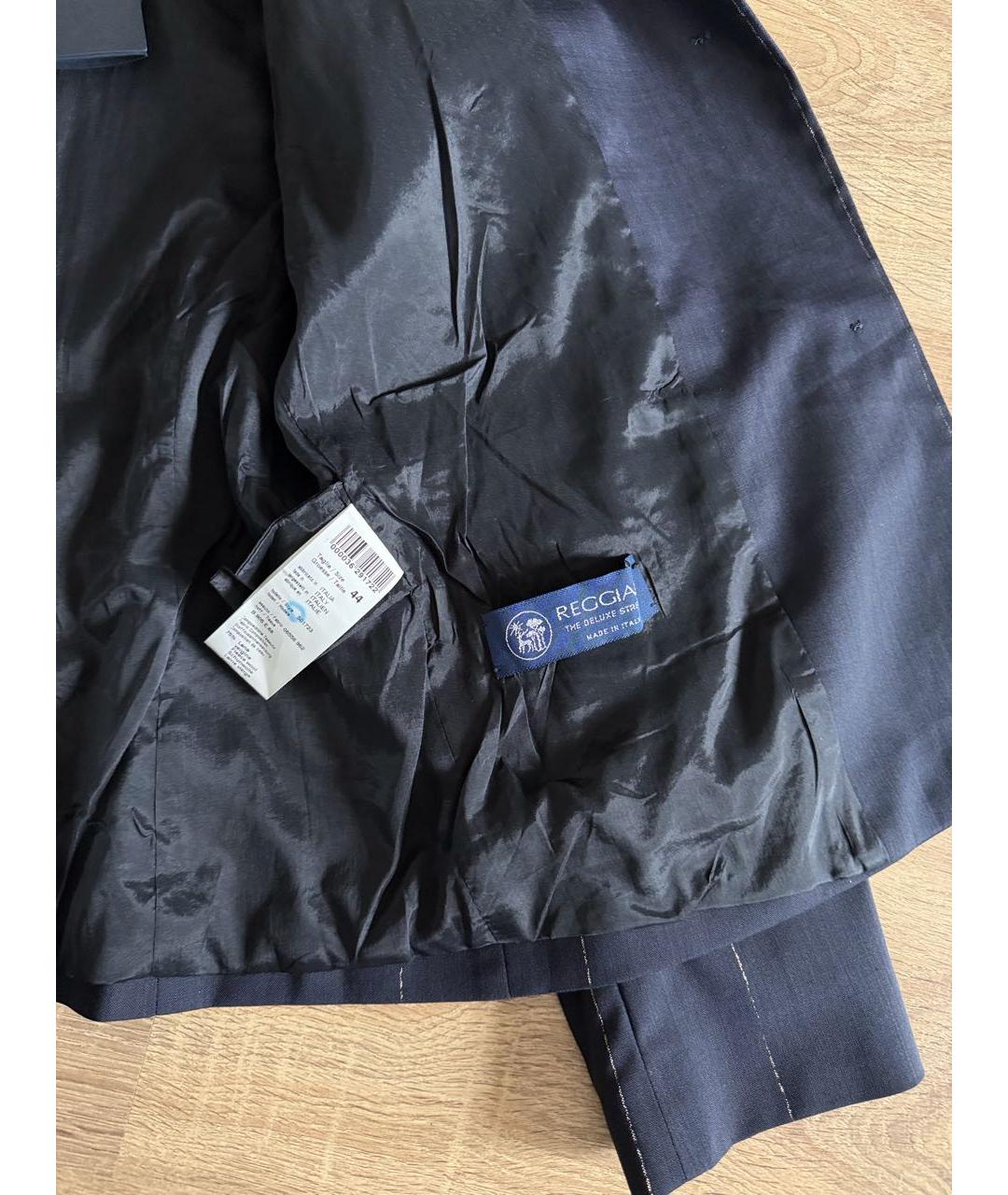 PESERICO Темно-синий шерстяной жакет/пиджак, фото 5