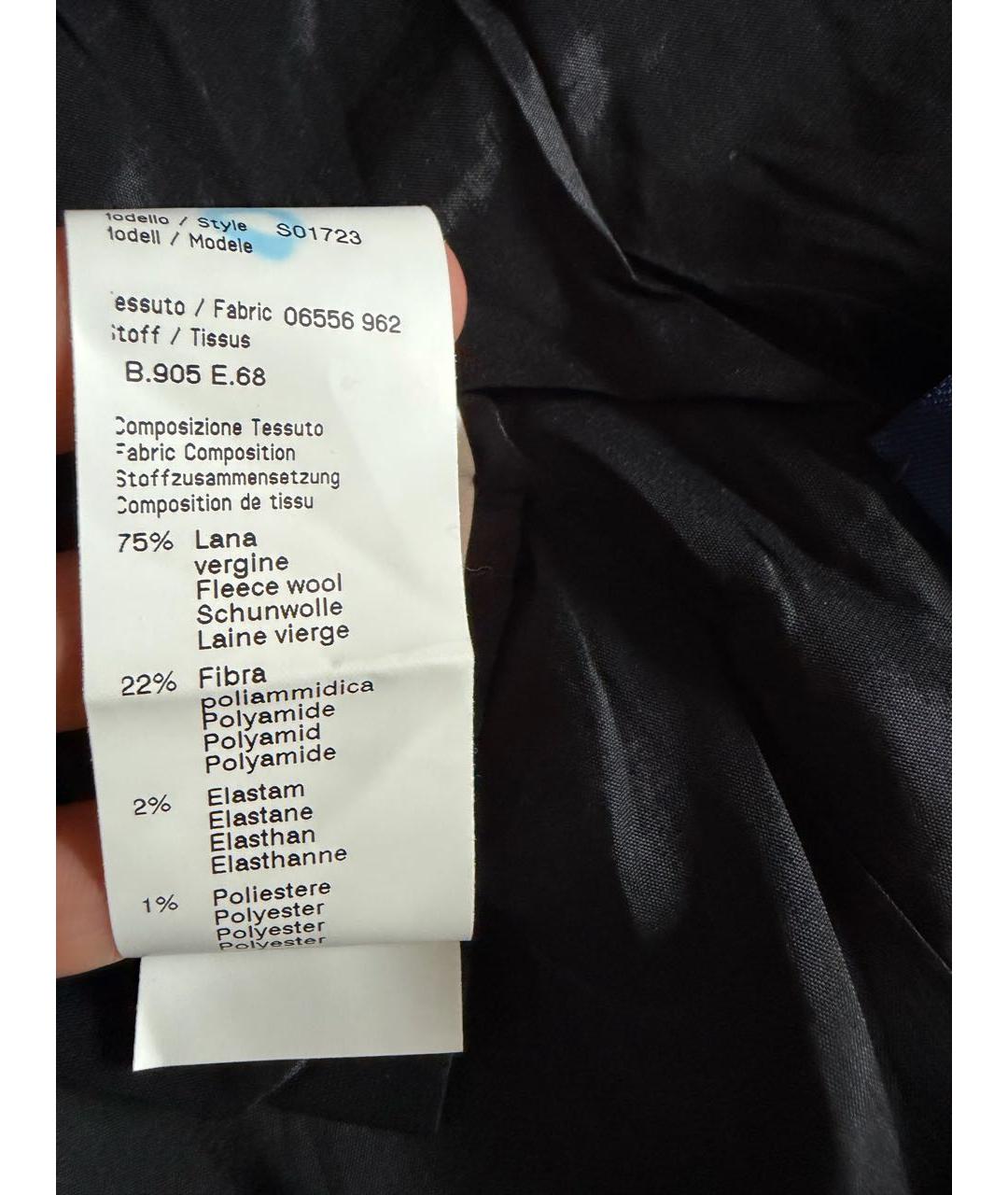 PESERICO Темно-синий шерстяной жакет/пиджак, фото 6