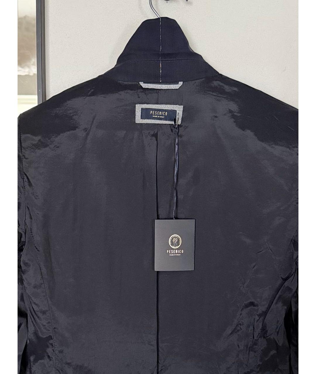 PESERICO Темно-синий шерстяной жакет/пиджак, фото 3