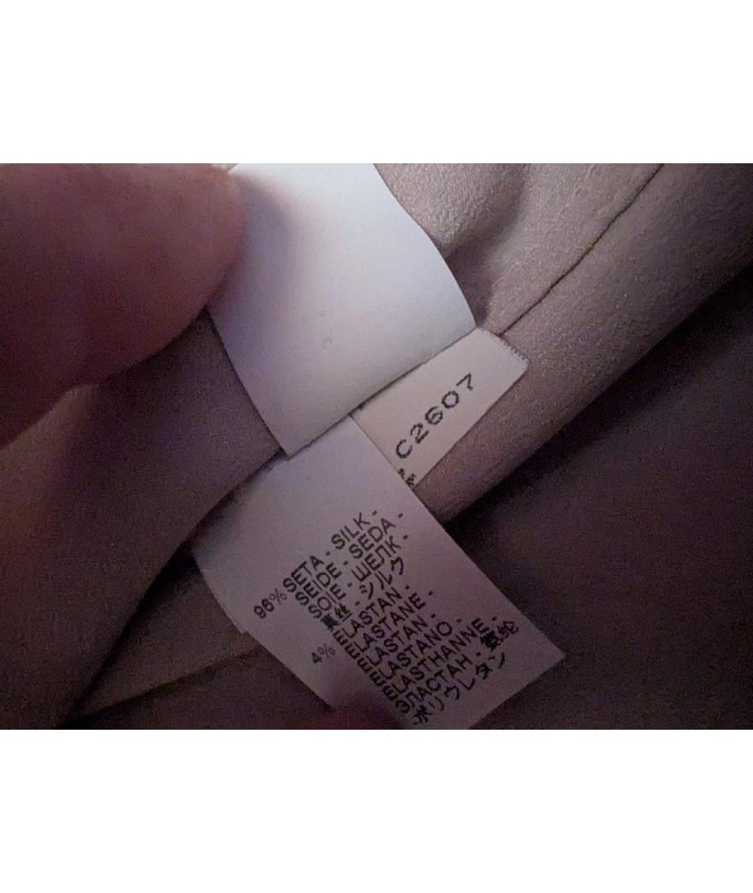 BRUNELLO CUCINELLI Бежевая шелковая блузы, фото 6