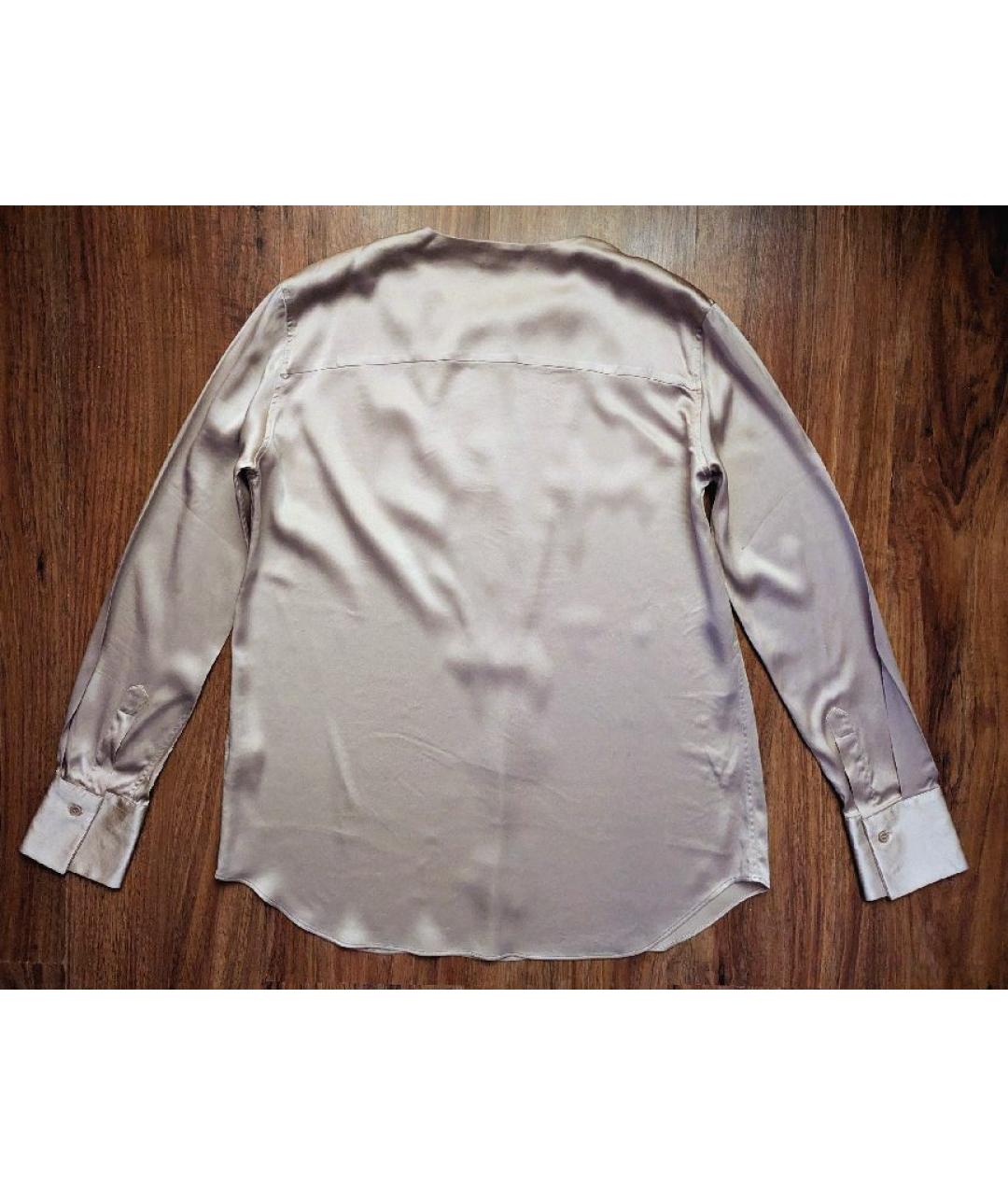 BRUNELLO CUCINELLI Бежевая шелковая блузы, фото 2