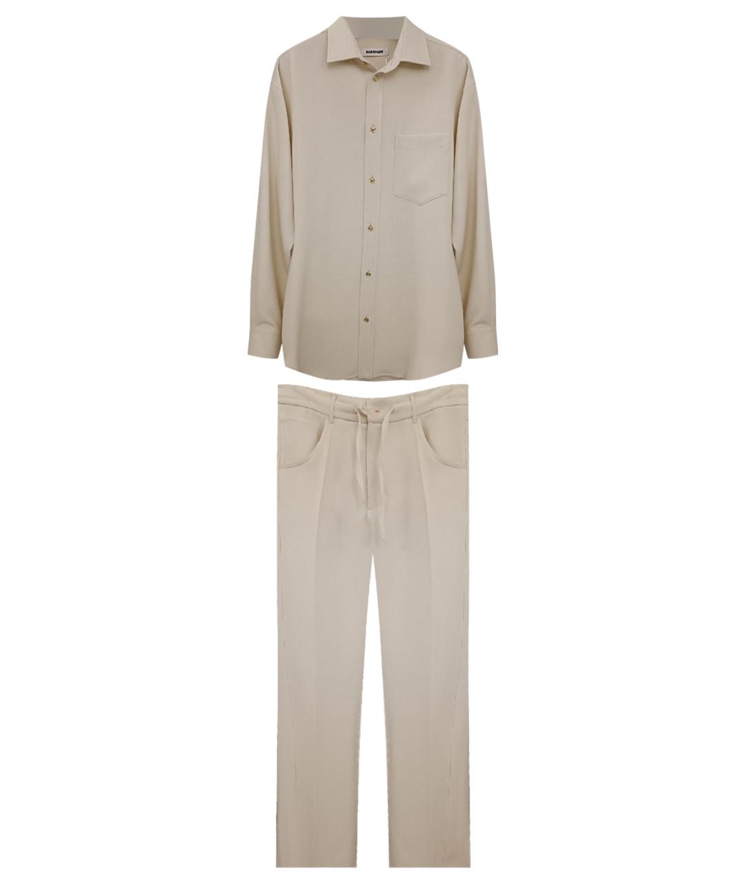DARKPARK Бежевый полиэстеровый костюм с брюками, фото 1