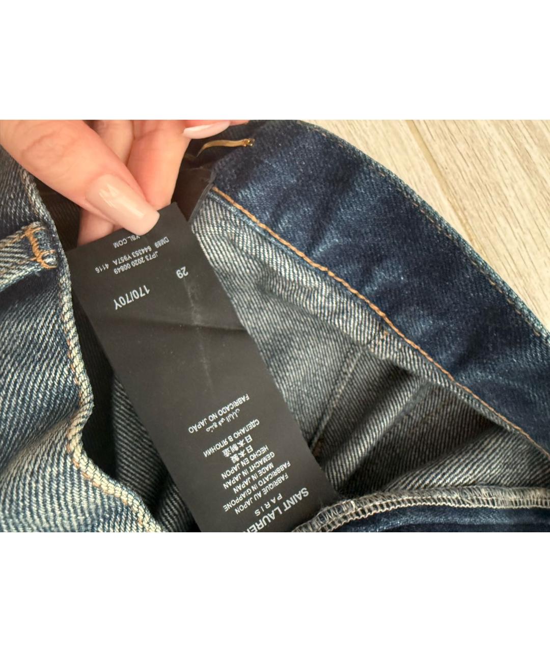 SAINT LAURENT Темно-синие хлопковые шорты, фото 3