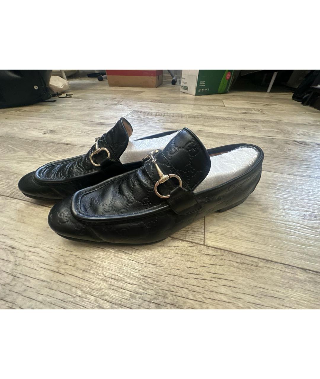 GUCCI Черные кожаные мокасины, фото 7