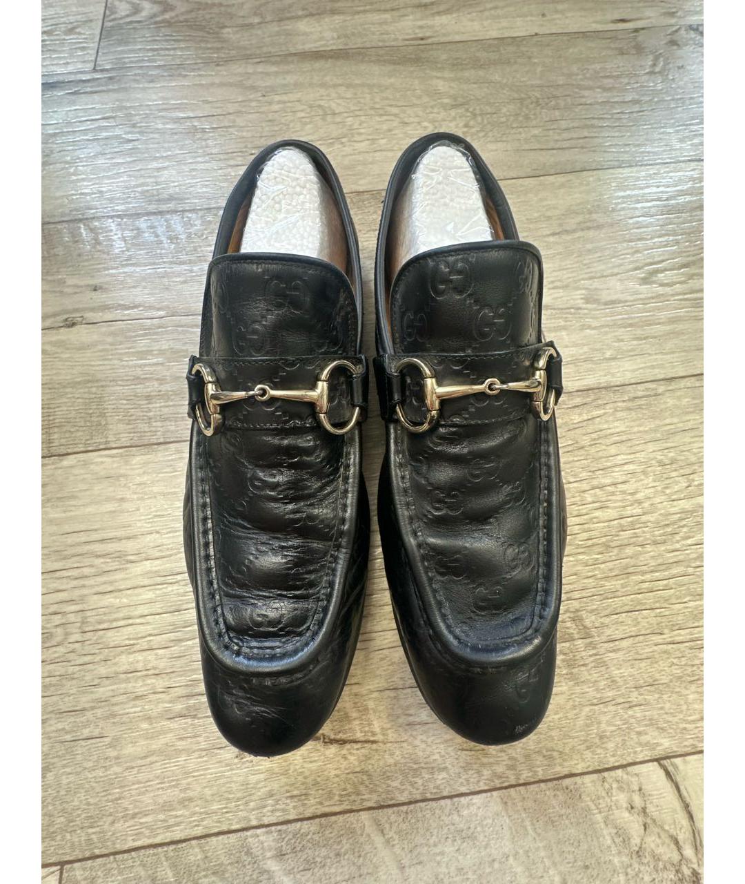 GUCCI Черные кожаные мокасины, фото 3