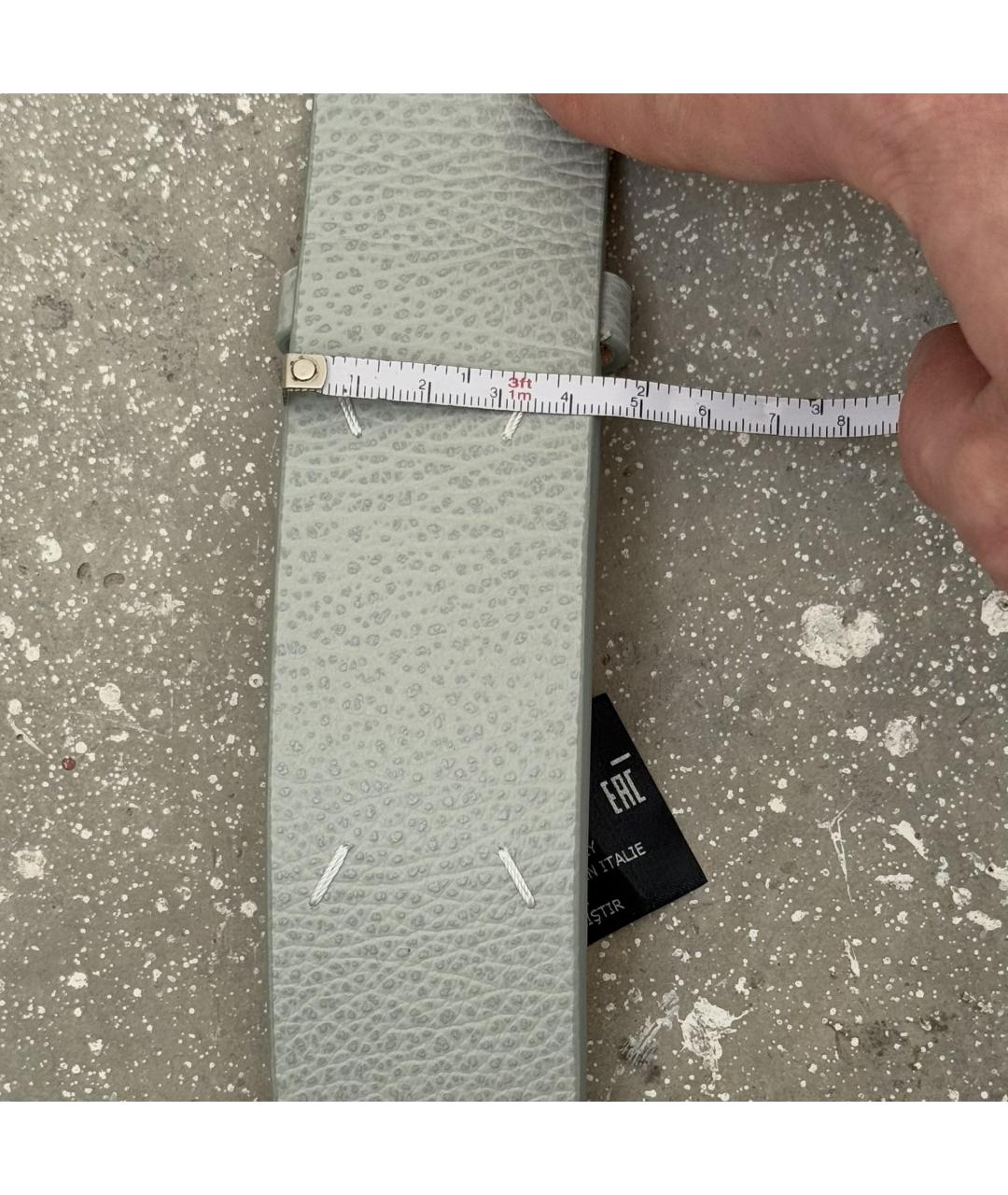 MAISON MARGIELA Серый кожаный ремень, фото 4