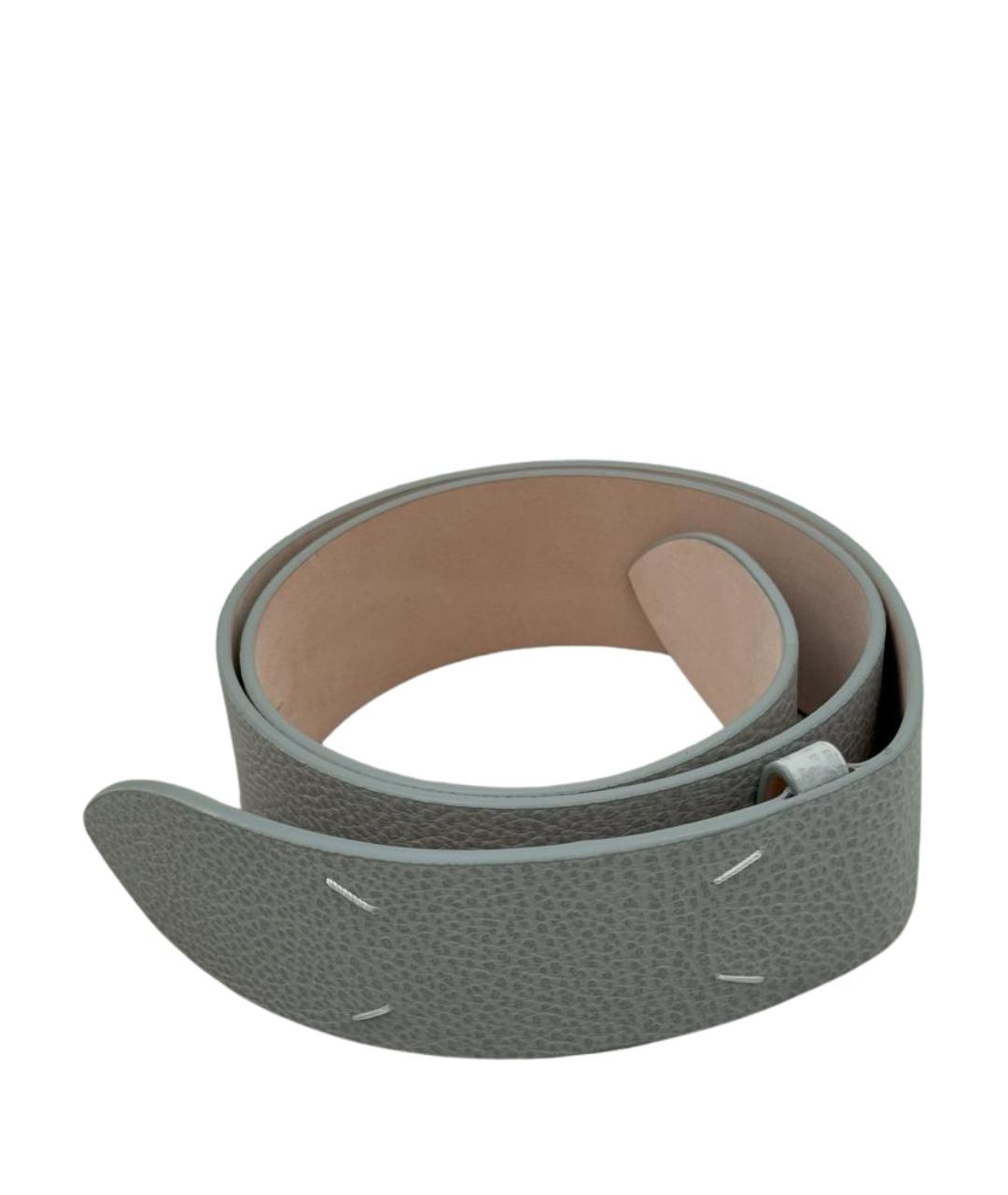 MAISON MARGIELA Серый кожаный ремень, фото 1