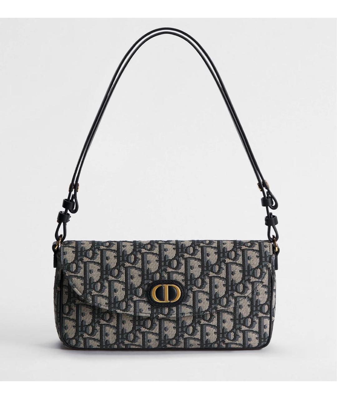 CHRISTIAN DIOR Синяя жаккардовая сумка через плечо, фото 9