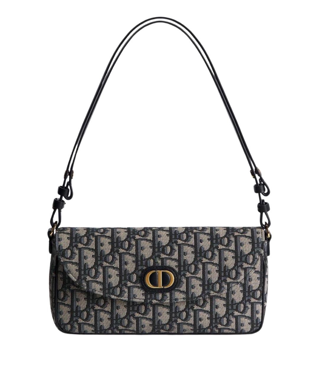 CHRISTIAN DIOR Синяя жаккардовая сумка через плечо, фото 1