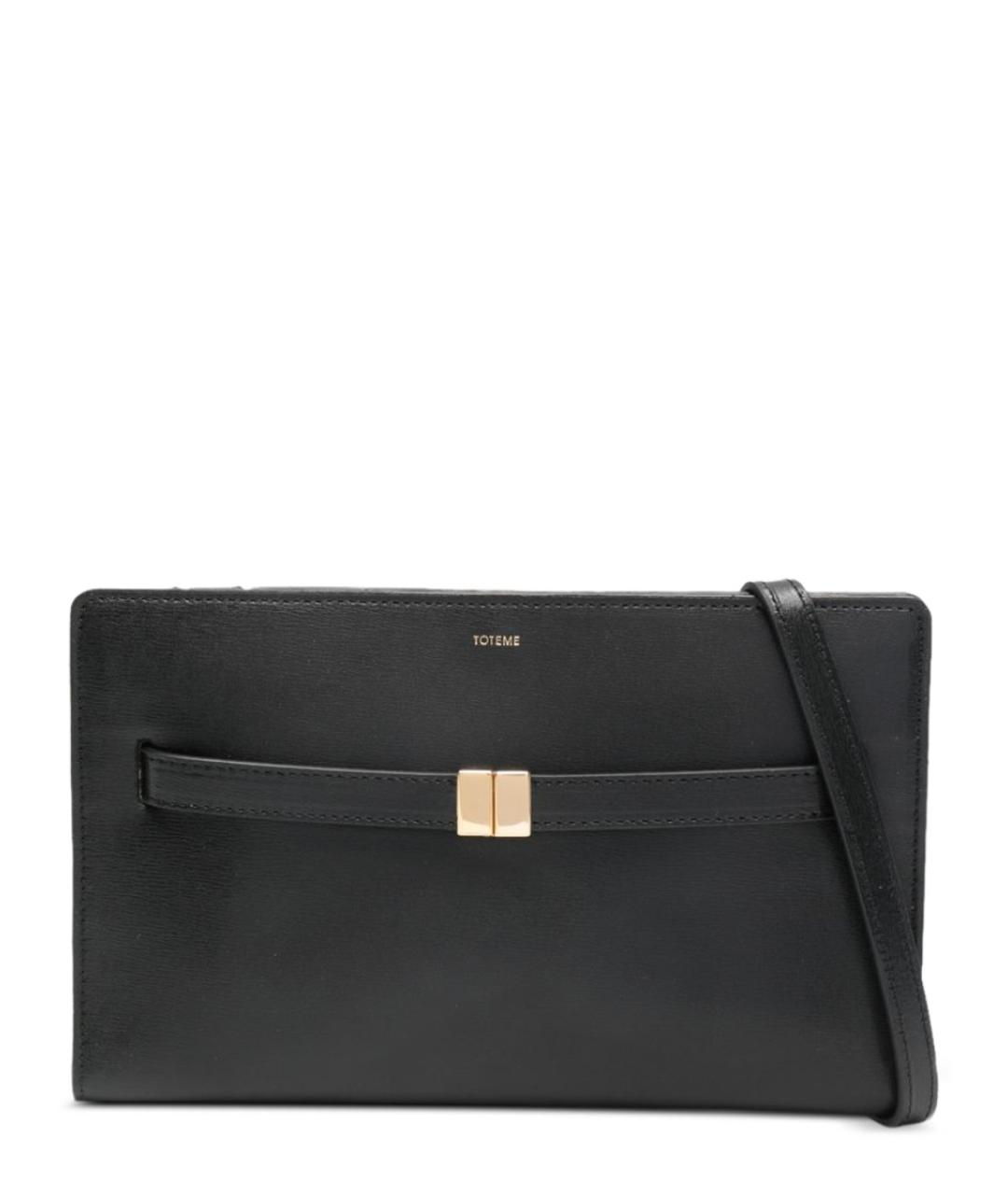 TOTEME Черная кожаная сумка через плечо, фото 1