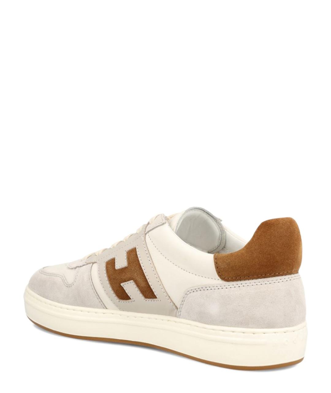 HOGAN Бежевые замшевые низкие кроссовки / кеды, фото 4