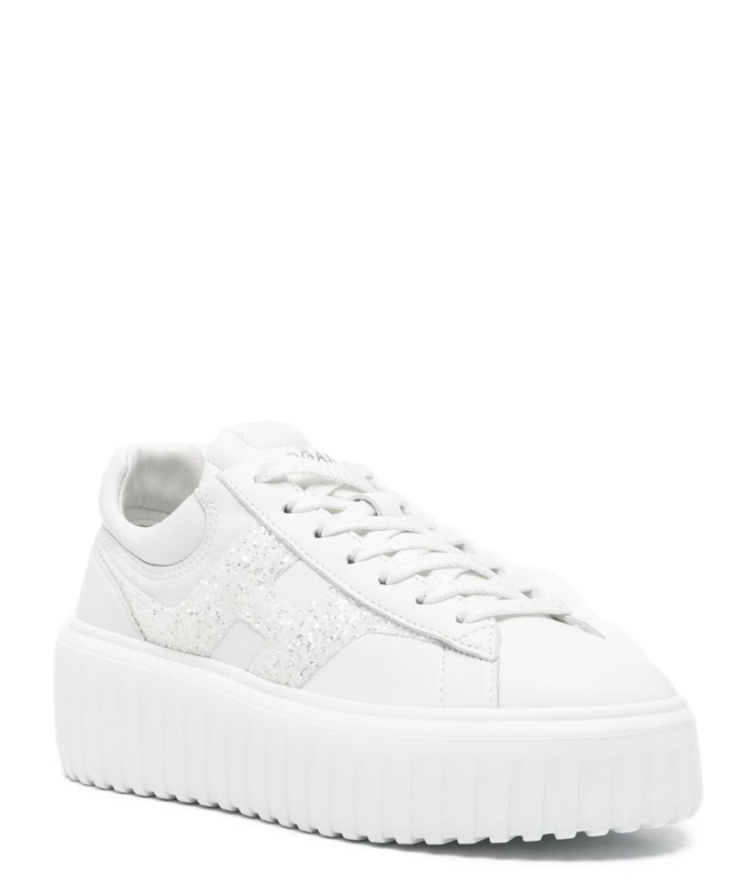 HOGAN Белые кожаные кроссовки, фото 3