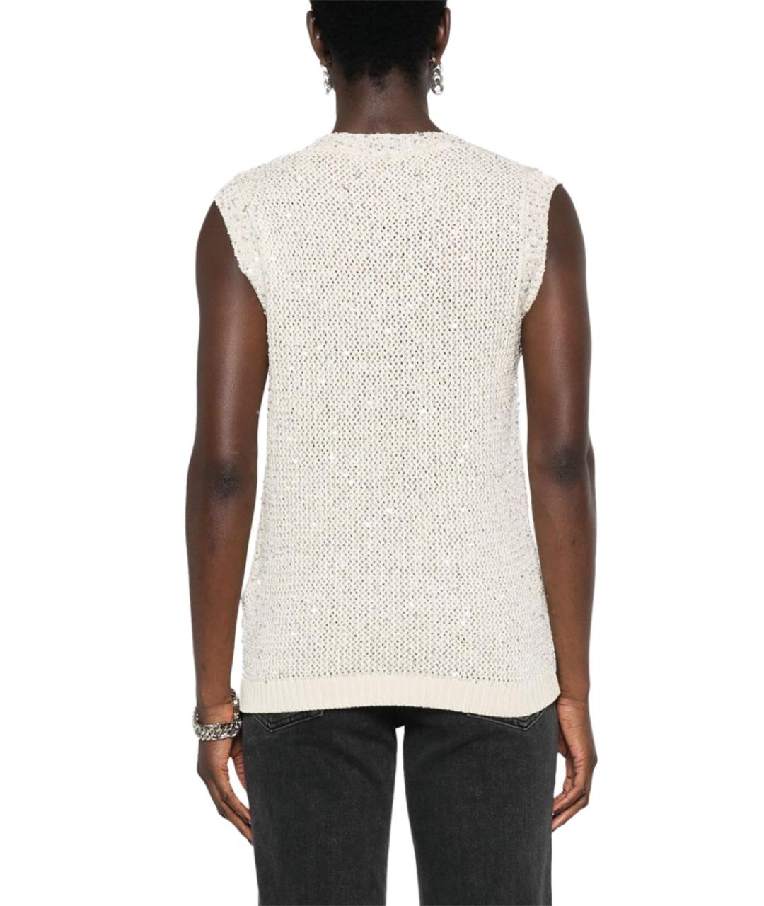 GOLDEN GOOSE DELUXE BRAND Бежевый хлопковый жилет, фото 2