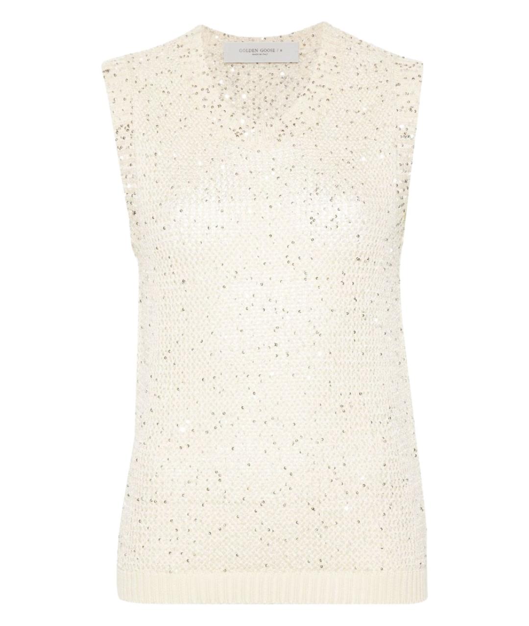 GOLDEN GOOSE DELUXE BRAND Бежевый хлопковый жилет, фото 1