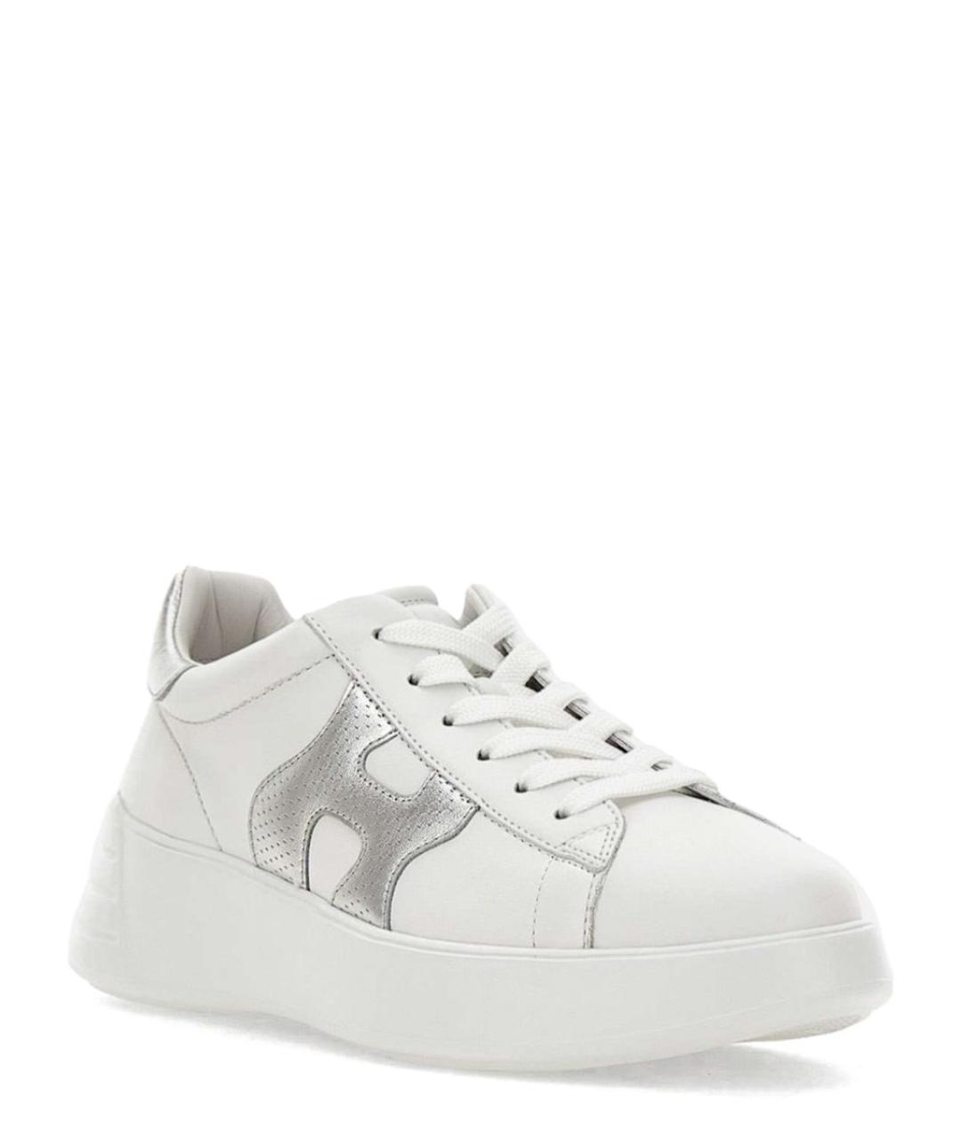 HOGAN Белые кожаные кроссовки, фото 2