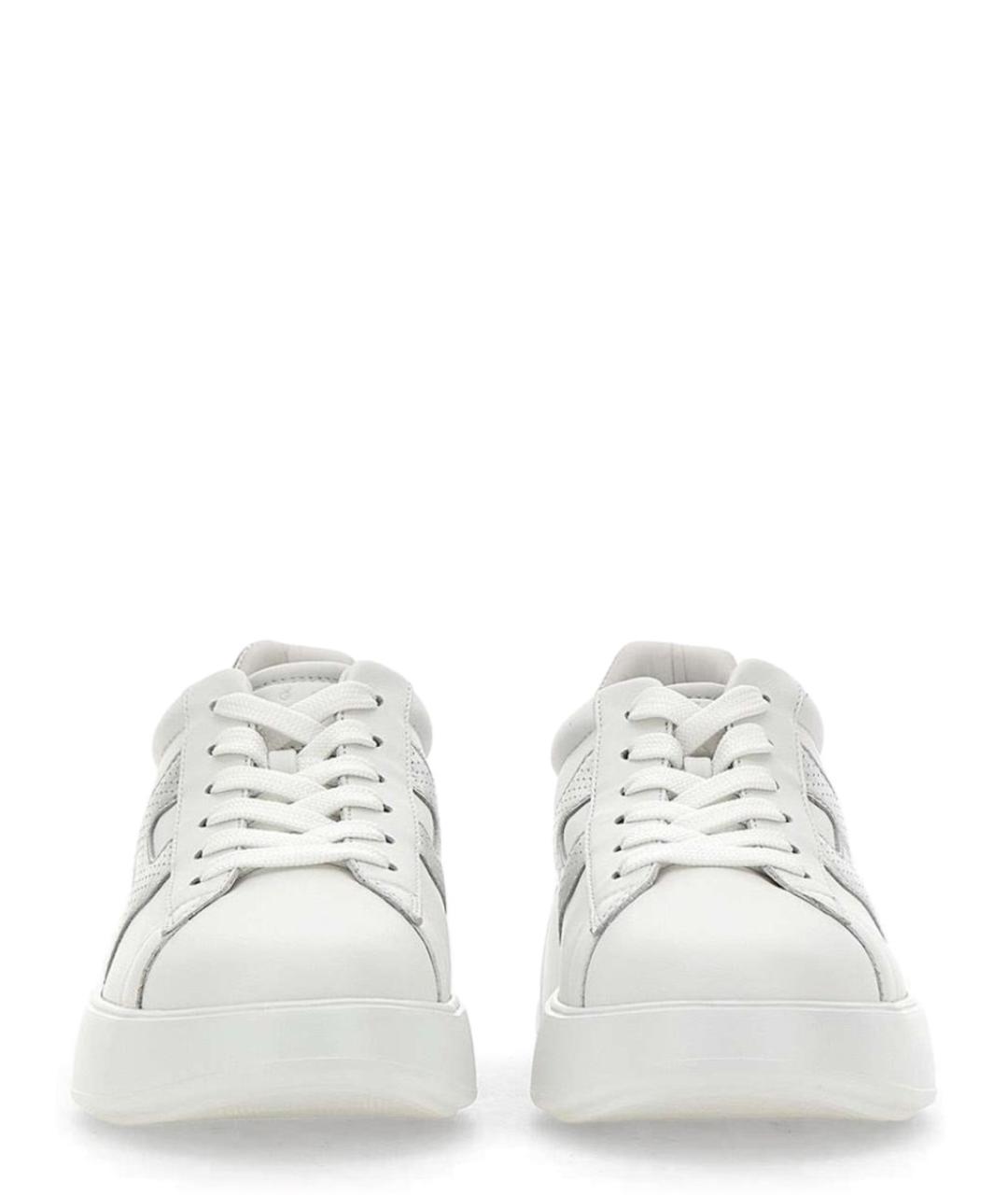 HOGAN Белые кожаные кроссовки, фото 3