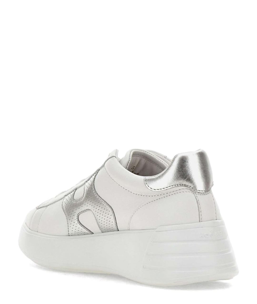 HOGAN Белые кожаные кроссовки, фото 5
