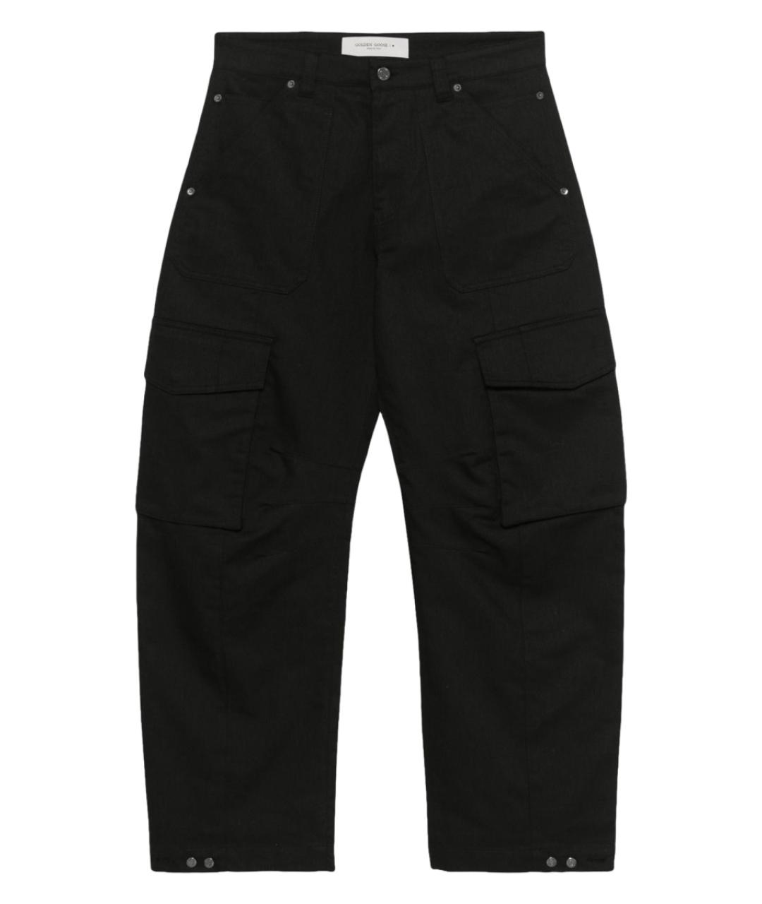 GOLDEN GOOSE DELUXE BRAND Черные хлопковые повседневные брюки, фото 1