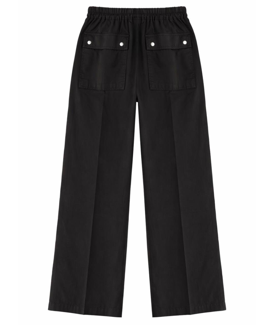 RICK OWENS DRKSHDW Черные хлопковые прямые брюки, фото 2