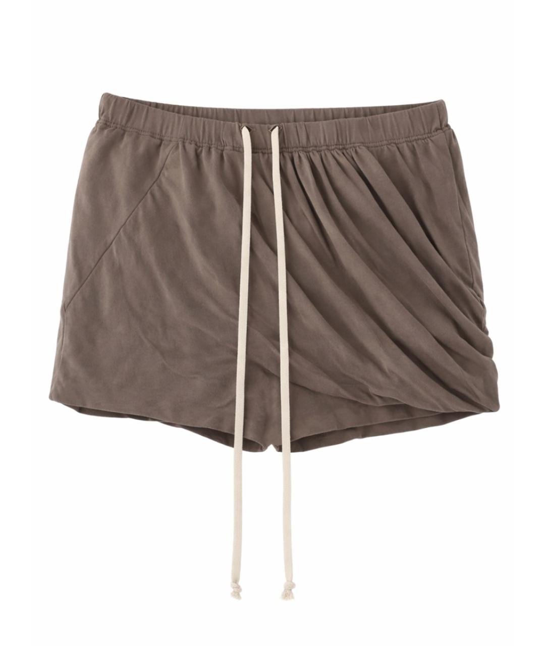 RICK OWENS DRKSHDW Коричневые хлопковые шорты, фото 1