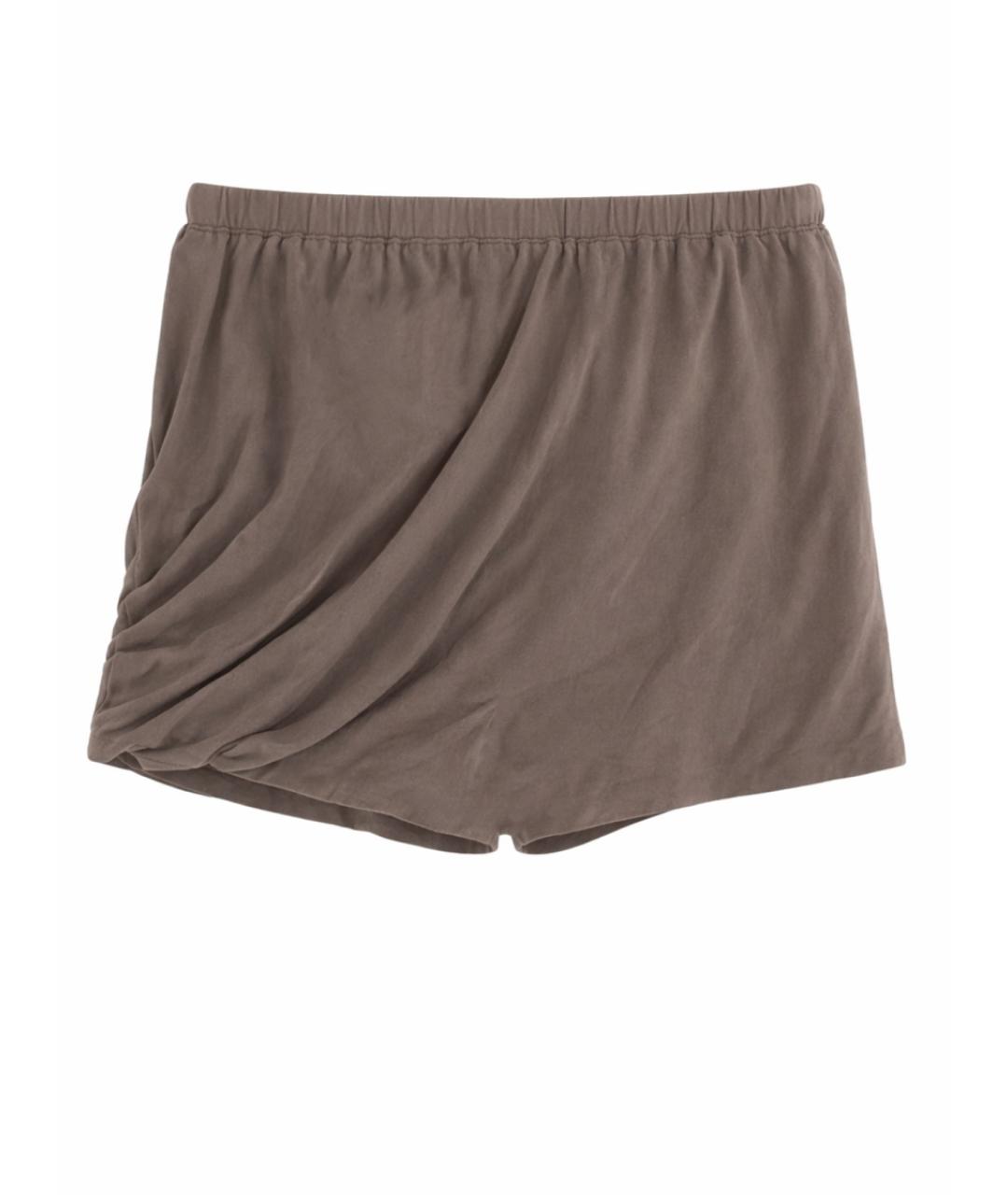 RICK OWENS DRKSHDW Коричневые хлопковые шорты, фото 2