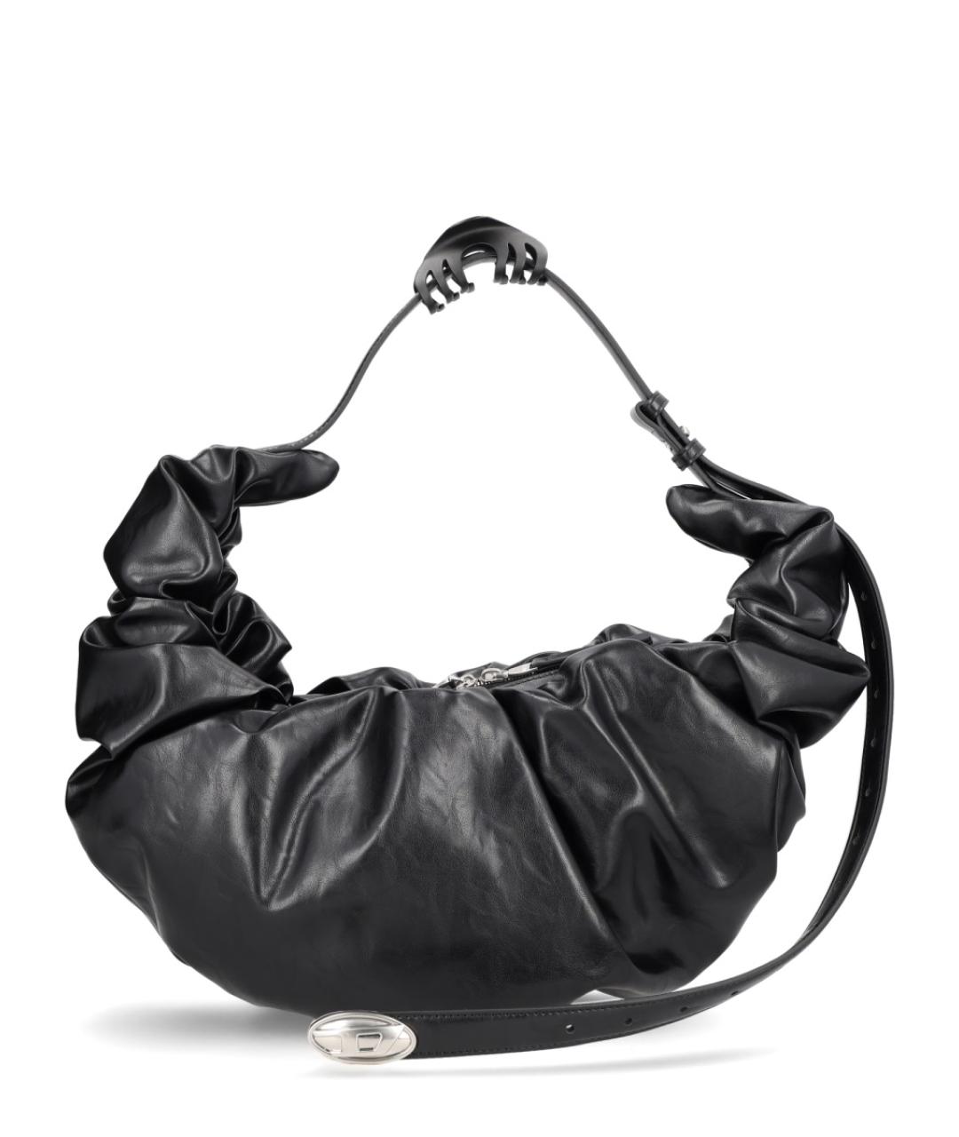 DIESEL Черная сумка через плечо из искусственной кожи, фото 1