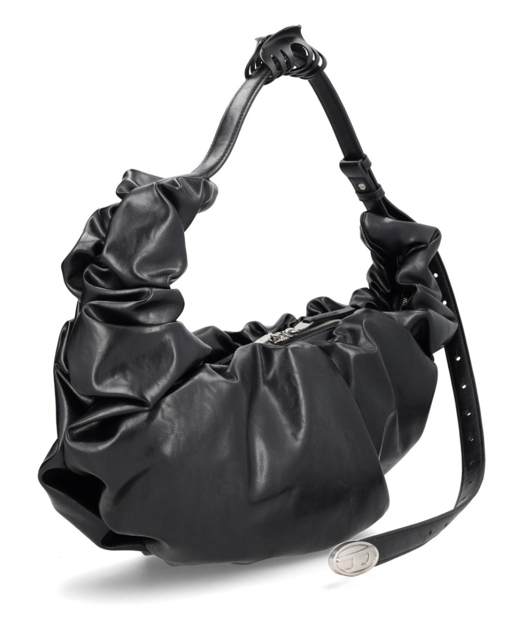 DIESEL Черная сумка через плечо из искусственной кожи, фото 2